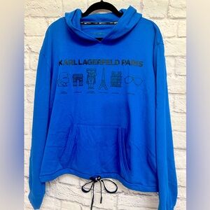 Karl Lagerfeld Blue Graphic Hoodie XL
